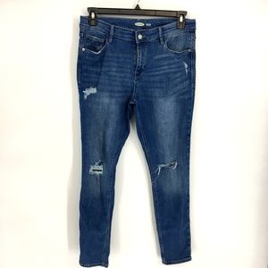 Old Navy Distressed Medium Wash Skinny Jeans